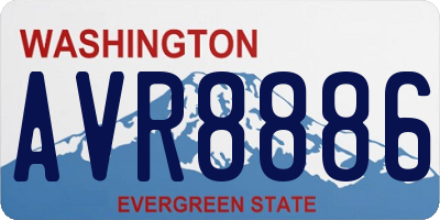 WA license plate AVR8886