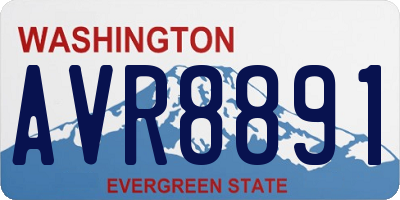 WA license plate AVR8891