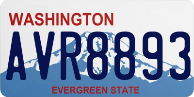 WA license plate AVR8893