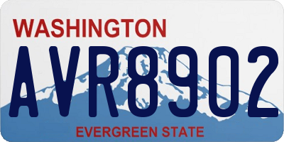WA license plate AVR8902