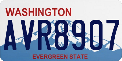 WA license plate AVR8907