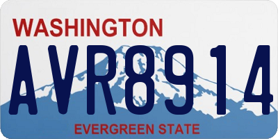 WA license plate AVR8914