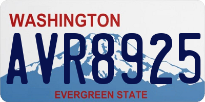 WA license plate AVR8925