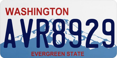 WA license plate AVR8929