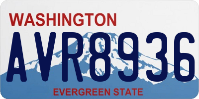 WA license plate AVR8936