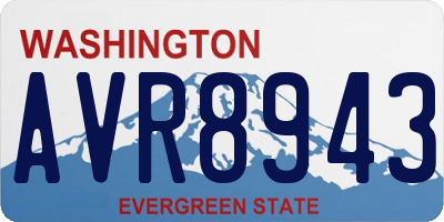 WA license plate AVR8943