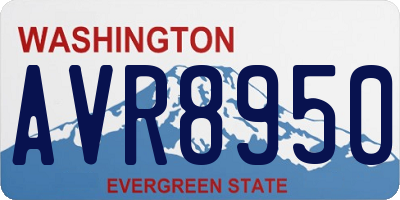 WA license plate AVR8950
