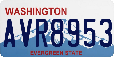 WA license plate AVR8953