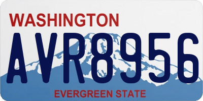 WA license plate AVR8956