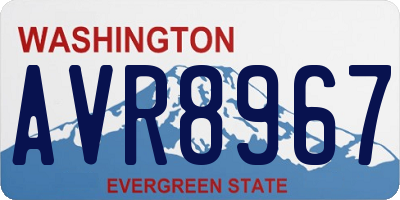 WA license plate AVR8967