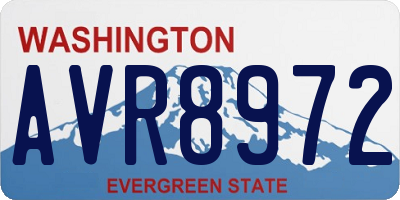 WA license plate AVR8972