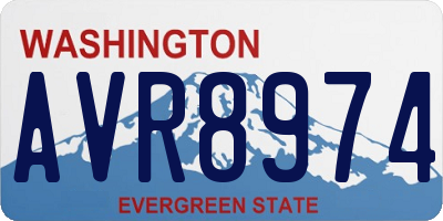 WA license plate AVR8974