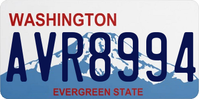 WA license plate AVR8994