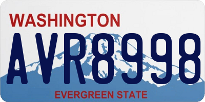 WA license plate AVR8998