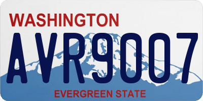 WA license plate AVR9007