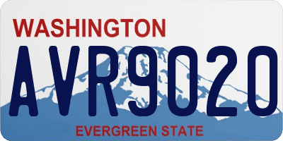 WA license plate AVR9020