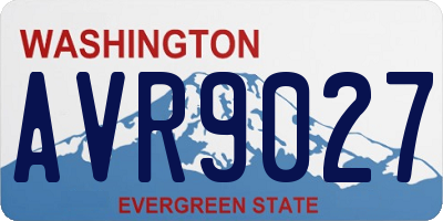 WA license plate AVR9027
