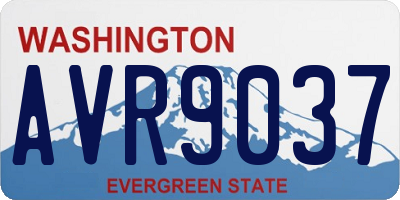 WA license plate AVR9037