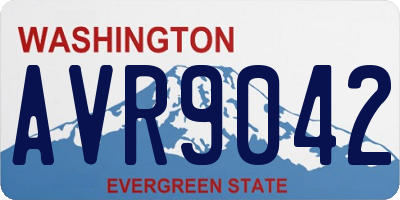 WA license plate AVR9042