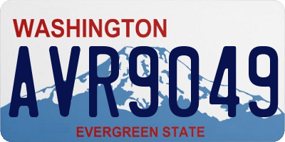WA license plate AVR9049