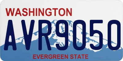 WA license plate AVR9050