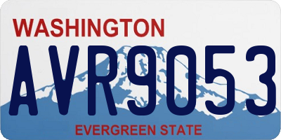 WA license plate AVR9053