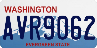 WA license plate AVR9062