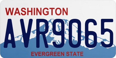WA license plate AVR9065