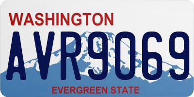 WA license plate AVR9069