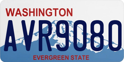 WA license plate AVR9080