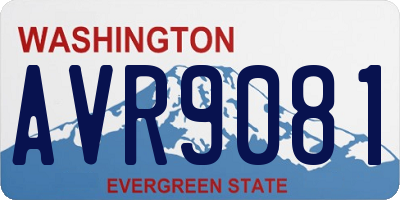 WA license plate AVR9081