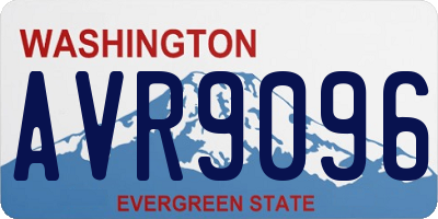 WA license plate AVR9096