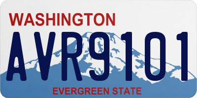 WA license plate AVR9101