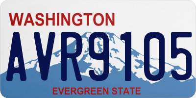 WA license plate AVR9105