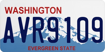 WA license plate AVR9109