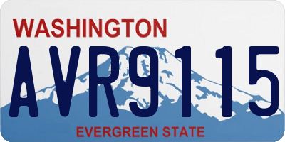 WA license plate AVR9115