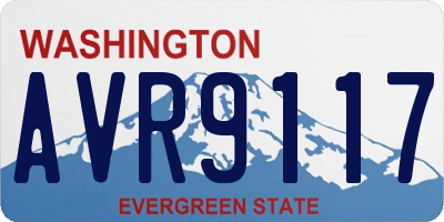 WA license plate AVR9117