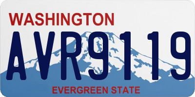 WA license plate AVR9119