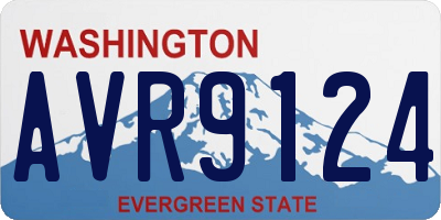 WA license plate AVR9124