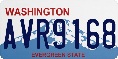 WA license plate AVR9168