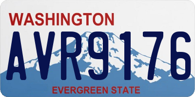 WA license plate AVR9176