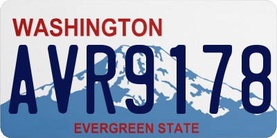 WA license plate AVR9178