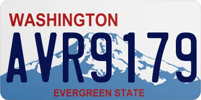 WA license plate AVR9179