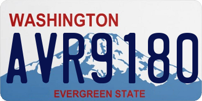 WA license plate AVR9180