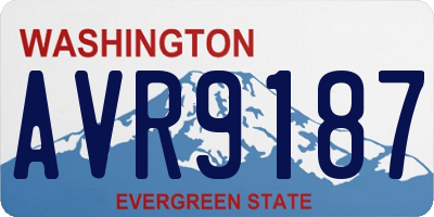 WA license plate AVR9187