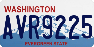 WA license plate AVR9225