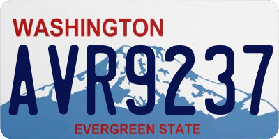 WA license plate AVR9237