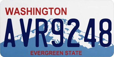 WA license plate AVR9248