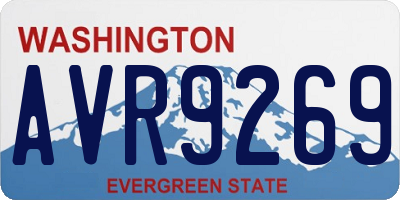 WA license plate AVR9269