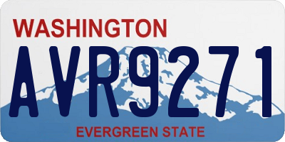 WA license plate AVR9271